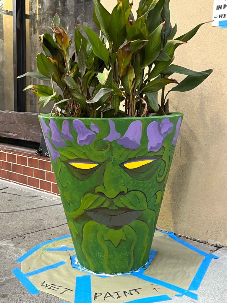 Day 1 (all colors) of Green Man of South First painted planter